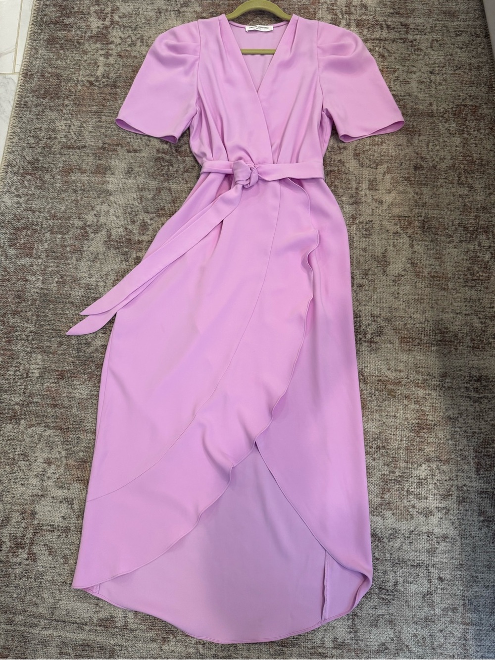 Amanda Uprichard Lavender Wrap Maxi Dress with Belt